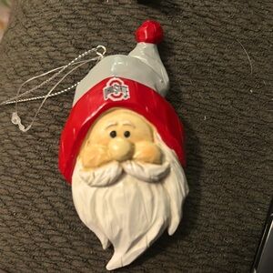 Santa Ornament - Red and White